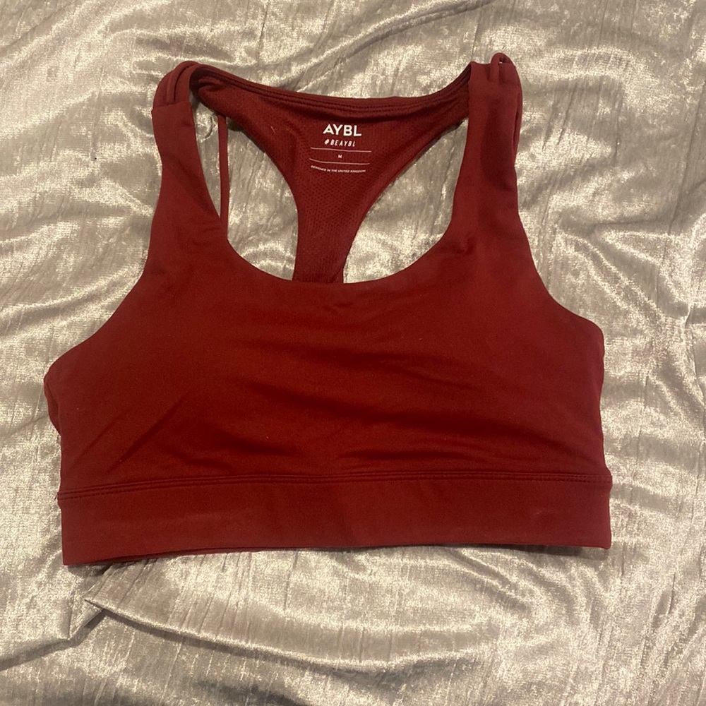 aybl sports bra wine red never worn